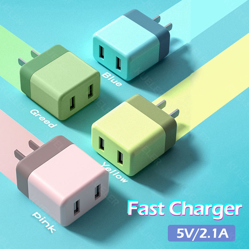 Macaron Port High Power Fast Charger 5V 2A USB Charger Iphone Charger  Android Universal
