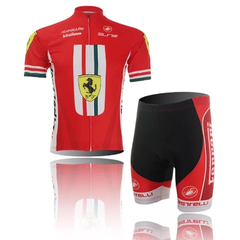 Factory Sale Men s Ferrari Cycling Set Breathable Short Sleeve Mountain Bike Jersey Road Bicycle Pants Shopee Philippines