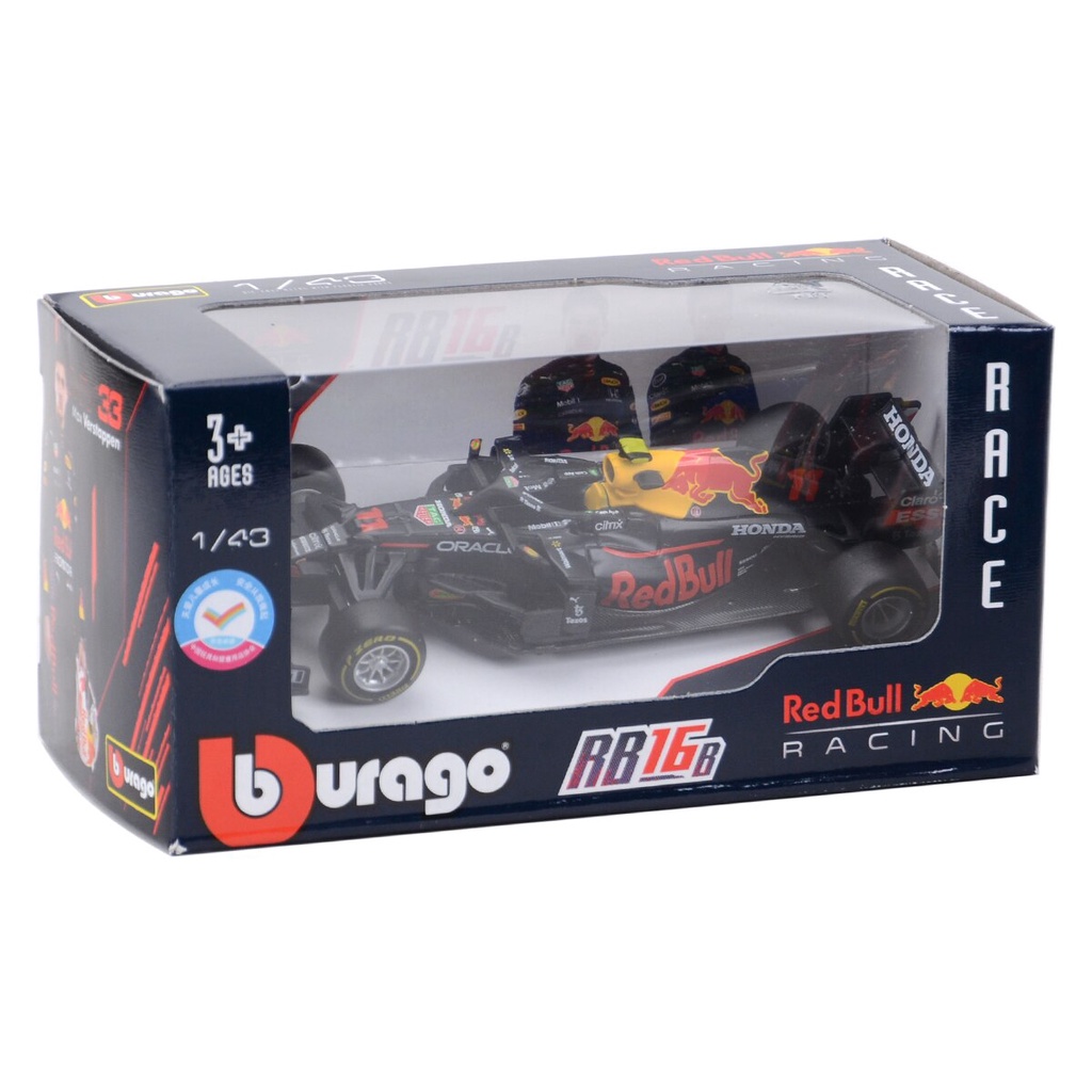 Bburago 1:43 2021 Red Bull Team RB16B #33 #11 F1 Racing Formula Car ...