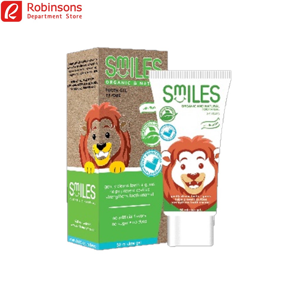 Smiles Organic and Natural Tooth Gel for Babies 50ml (Bubblegum