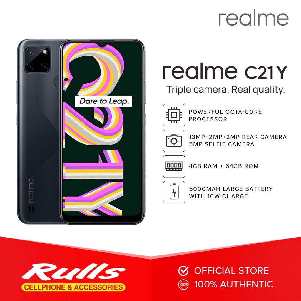 Realme C21Y Smartphone 4GB RAM + 64GB ROM Powerful Octacore
