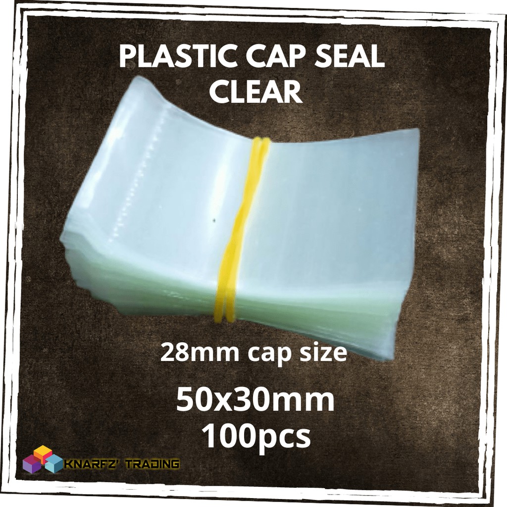 Shrinkable Plastic Cap Seal Clear Sold by 100pcs per bundle Shopee