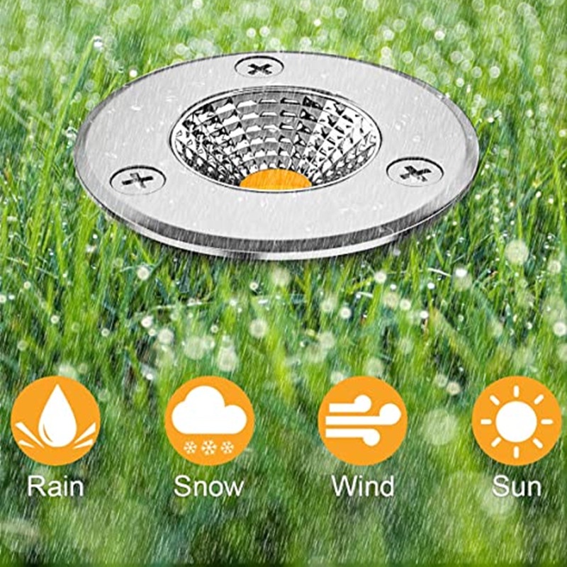 IP68 5W COB Waterproof LED Underground Light Outdoor Ground Garden Path ...
