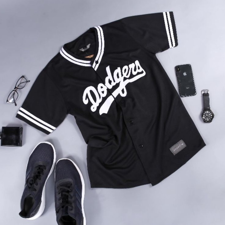 Black dodgers outlet baseball jersey