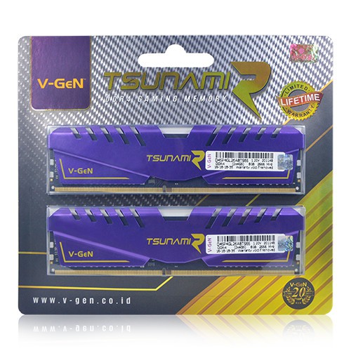 RAM DDR4 V-GeN TSUNAMI R 8GB 2666MHz (2X4GB) OC VGEN GAMING RAM KIT ...