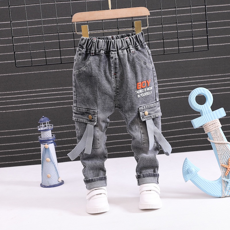 For 2 8 Years old boy jeans long pants fashion beautiful color good fabric elastic fabric Shopee Philippines