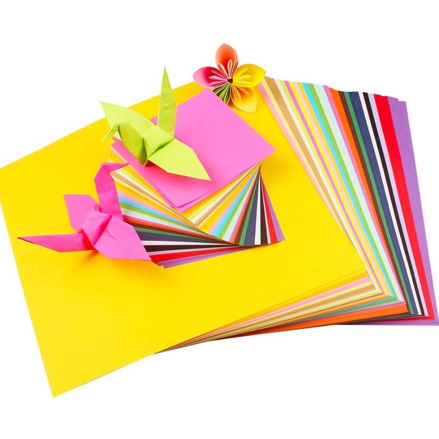 250 Pcs Sheet School Office Colored Paper 80 GSM Assorted Color Crafts ...