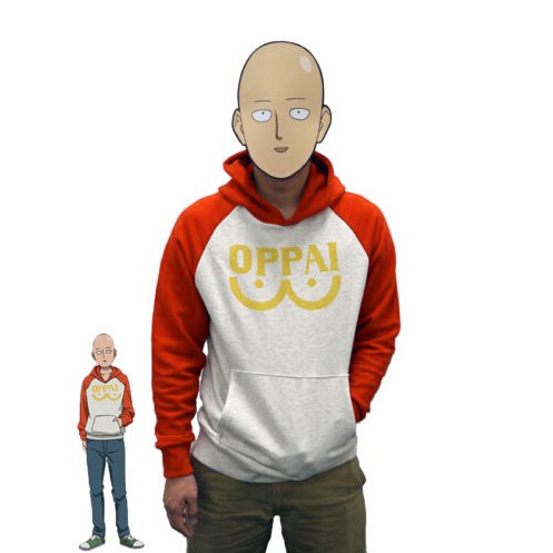 One Punch Man Hero Saitama Oppai Hoodie Cosplay Costume Hooded Jacket Sweatshirts Shopee Philippines