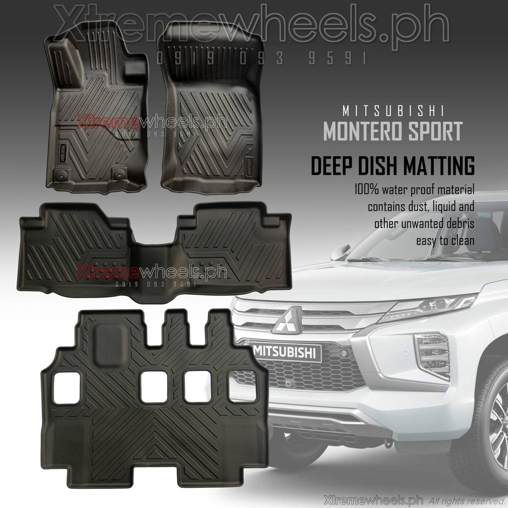 Montero Sport 4x2 2016 to 2025 Deep Dish FloorMatting Thailand Made