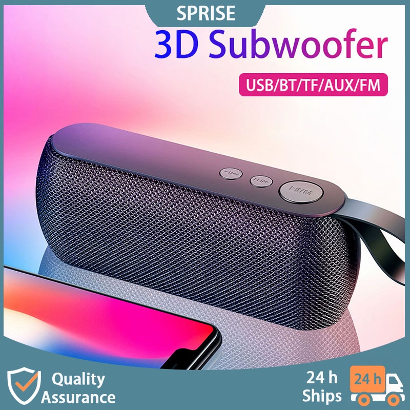 SPRISE Bass Stereo Portable Mini Bluetooth Speaker Wireless, USB