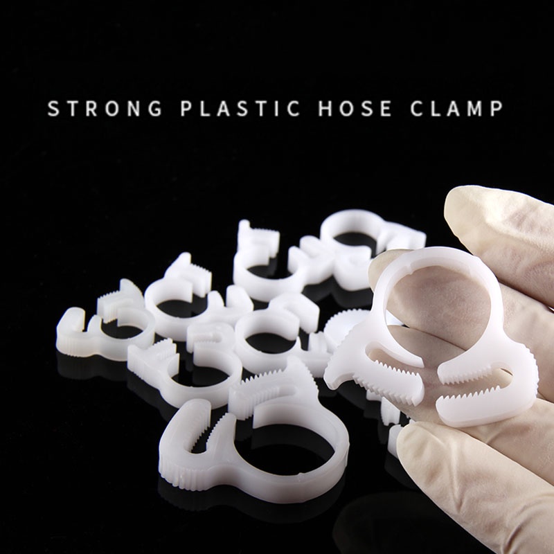 Plastic pipe hoop white clamp strong pipe clamp tightener, soft water ...