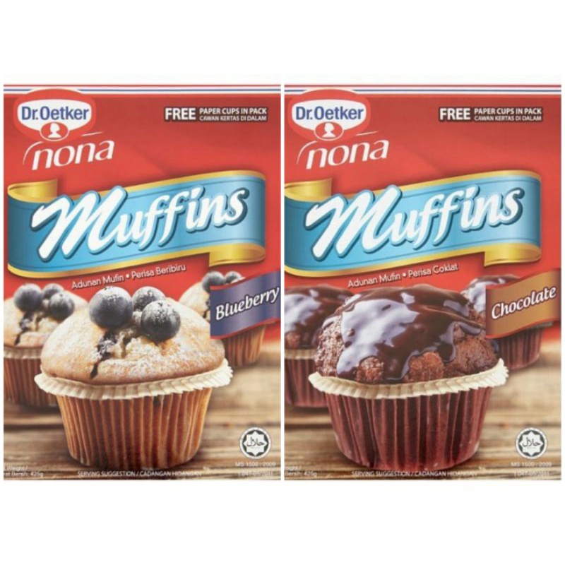 Dr.Oetker Nona Muffins Mix Chocolate/Blueberry 425g Shopee Philippines