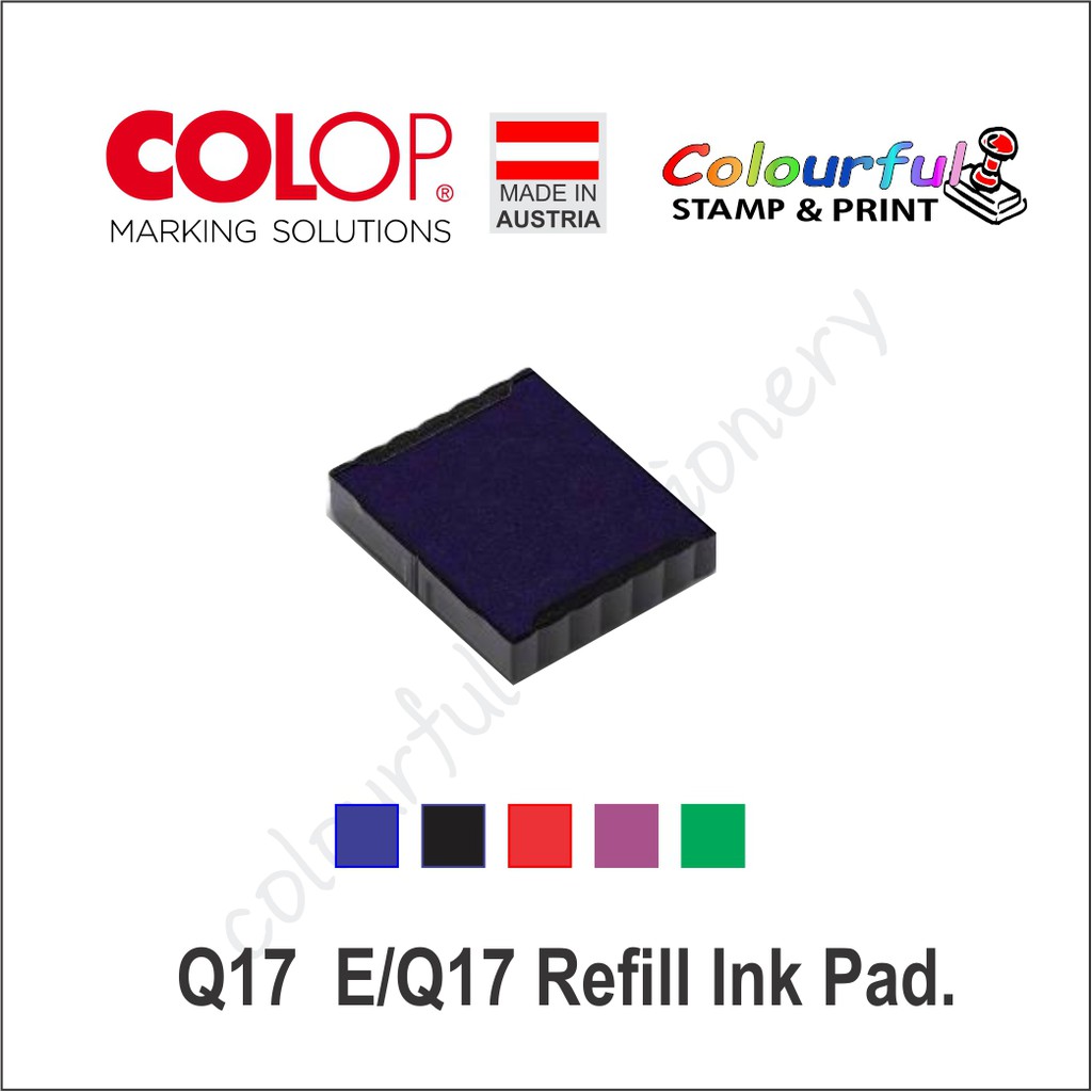 COLOP New Square Self-Inking Rubber Stamp. P05,Q12,Q17,Q24,Q30,Q43 ...