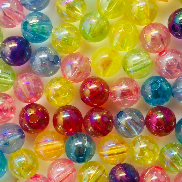 6mm/100 pcs Rainbow Smooth Round Beads Acrylic DIY Beads ( ASSORTED ) Shopee Philippines