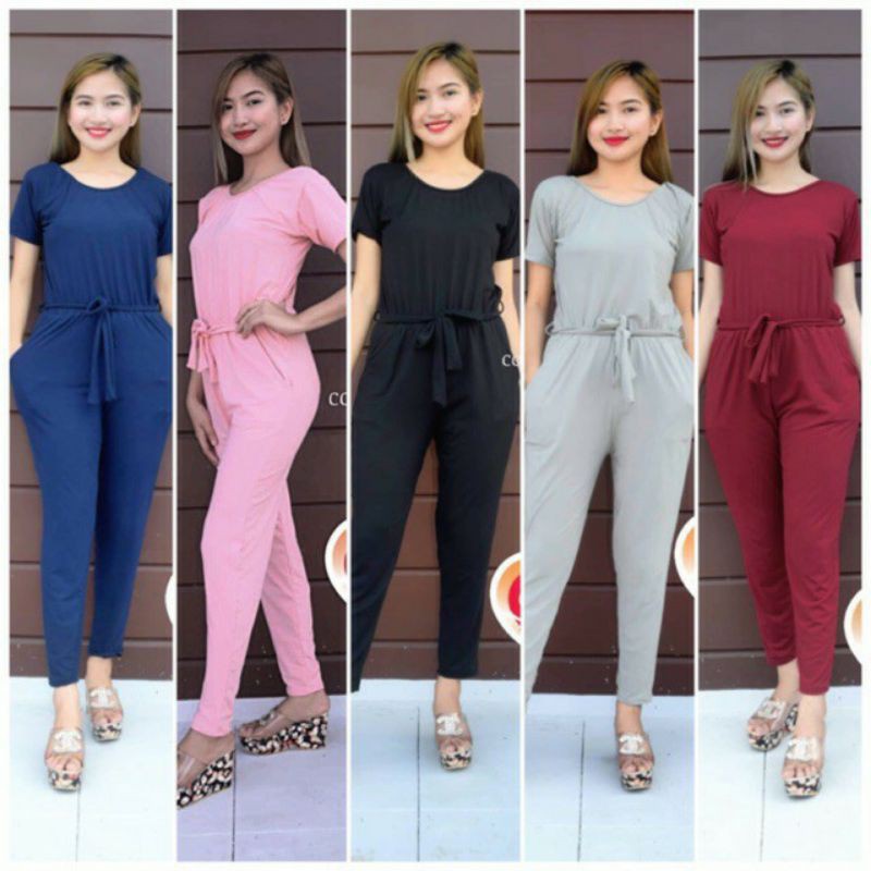 Plain Cotton Jumpsuits (20 colors) Actual Photos Shopee Philippines