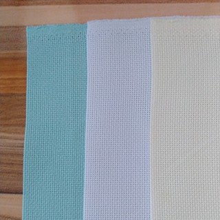 Aida Cloth < Fabric for Cross Stitch Embroidery > 14cts /11cts ; white/off  white/light blue/black