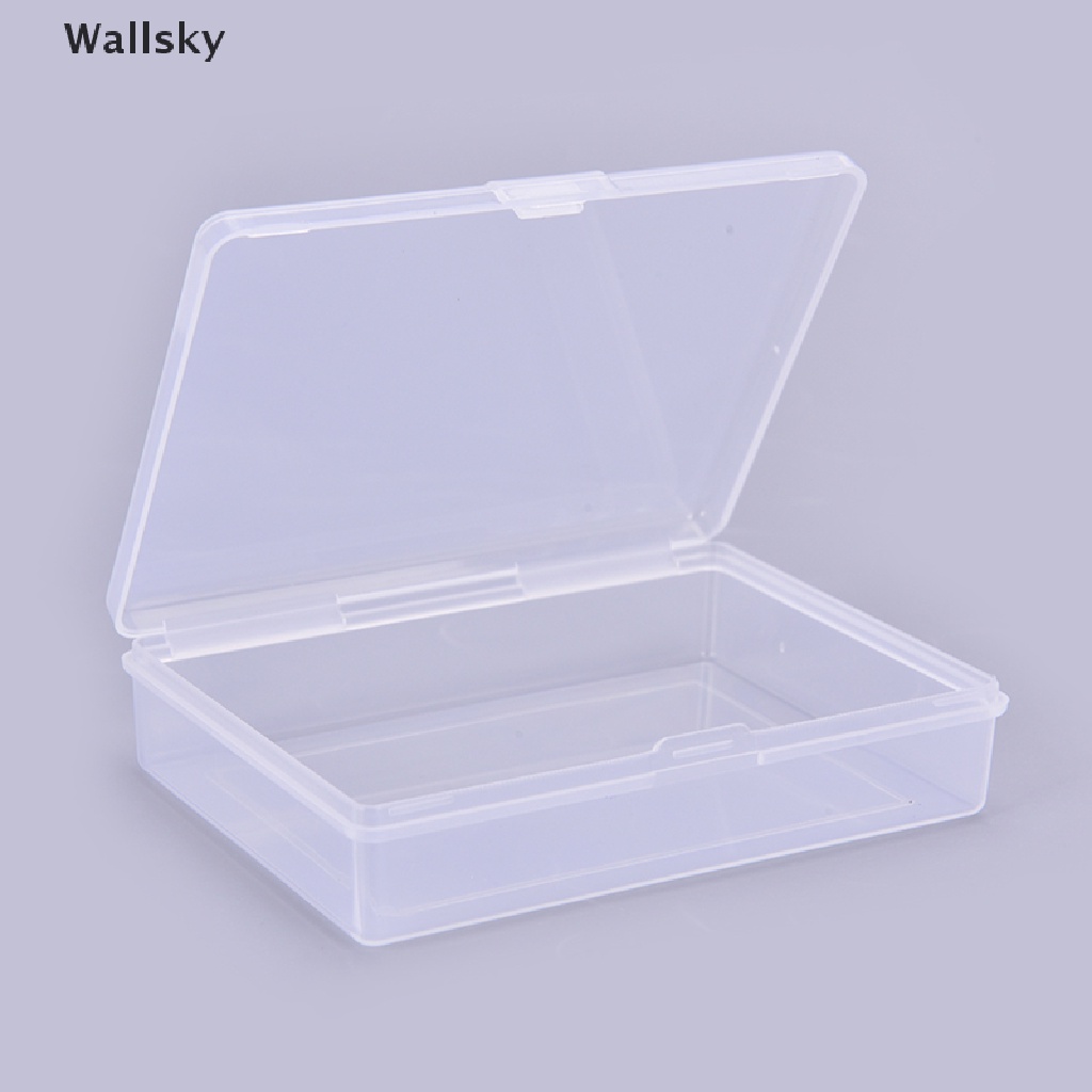 Wallsky> 4pcs 10*7cm Transparent Plastic Boxes Playing Cards Container