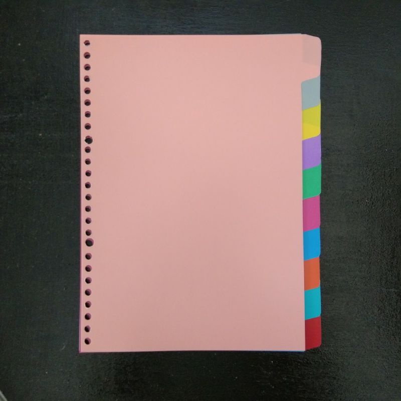 A5 Color Binder Divider 20 Rings Contains 10 Sheets | Shopee Philippines