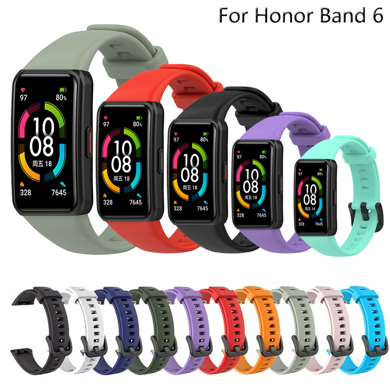 Huawei Band 7 / 6 Pro / Honor Band 6 Strap Flexible Silicone Black