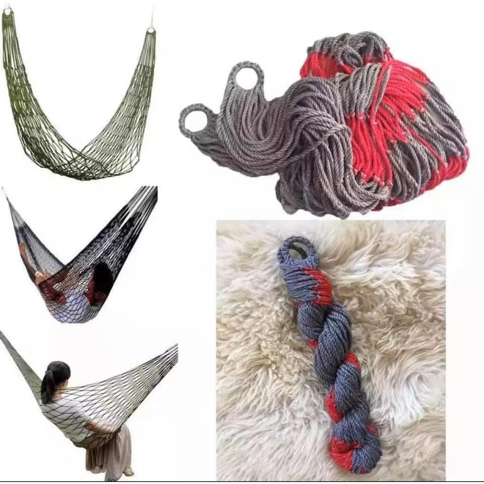 Easy Portable Outdoor Hammock Cotton Sturdy Hanging Sheet Indoor ...