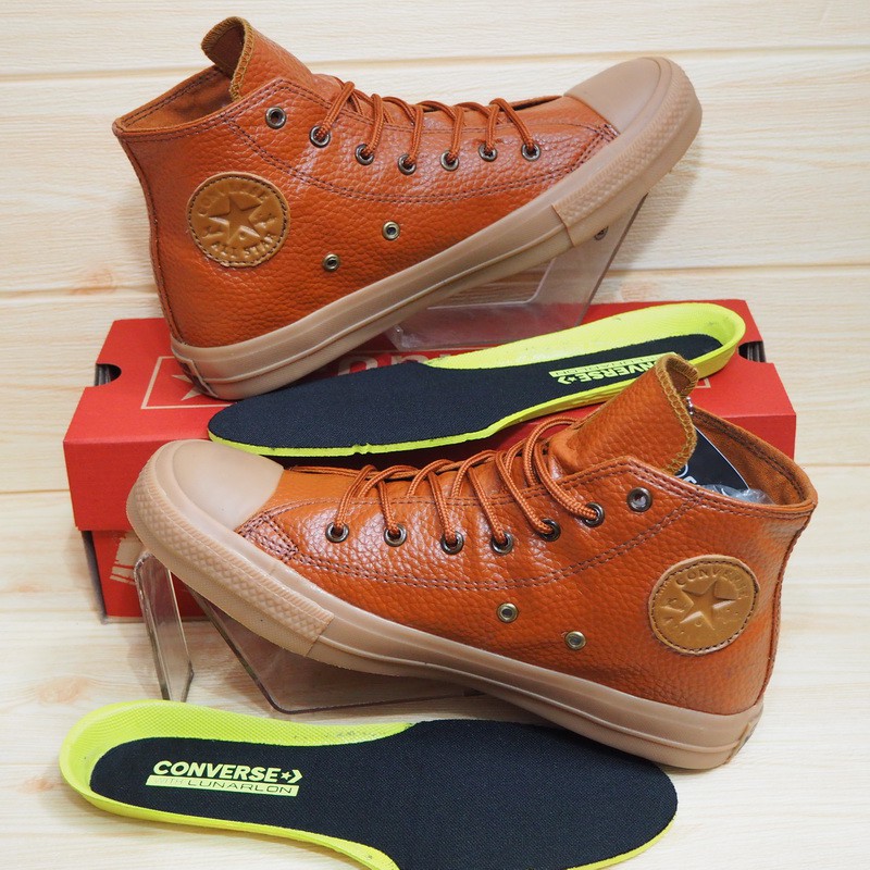 insConverse Shoes ALL STAR Synthetic Leather MOTIF Orange Skin