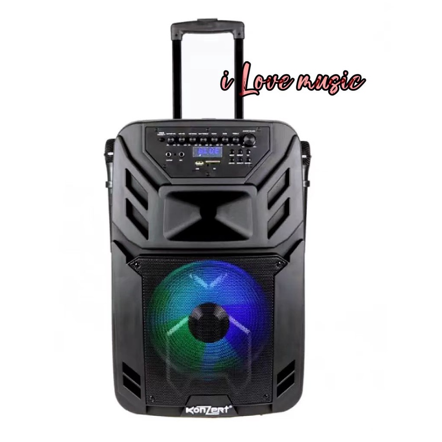 Konzert PA-12 12 inch 400W Portable Trolley Speaker with USB/SD, FM ...