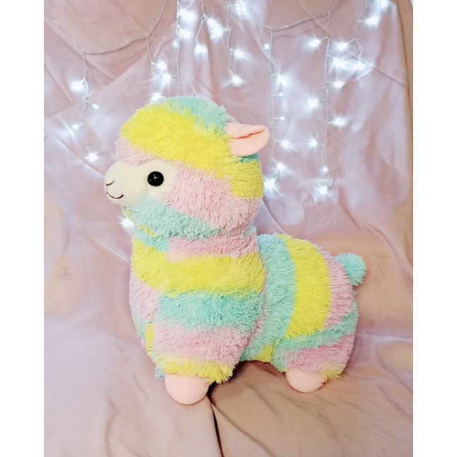 Rainbow alpaca deals stuffed animal