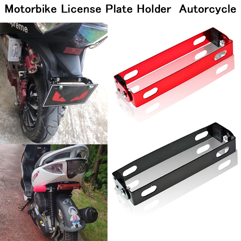Universal Motorcycle License Plate Frame Adjustable Movable Motorbike License Plate Holder