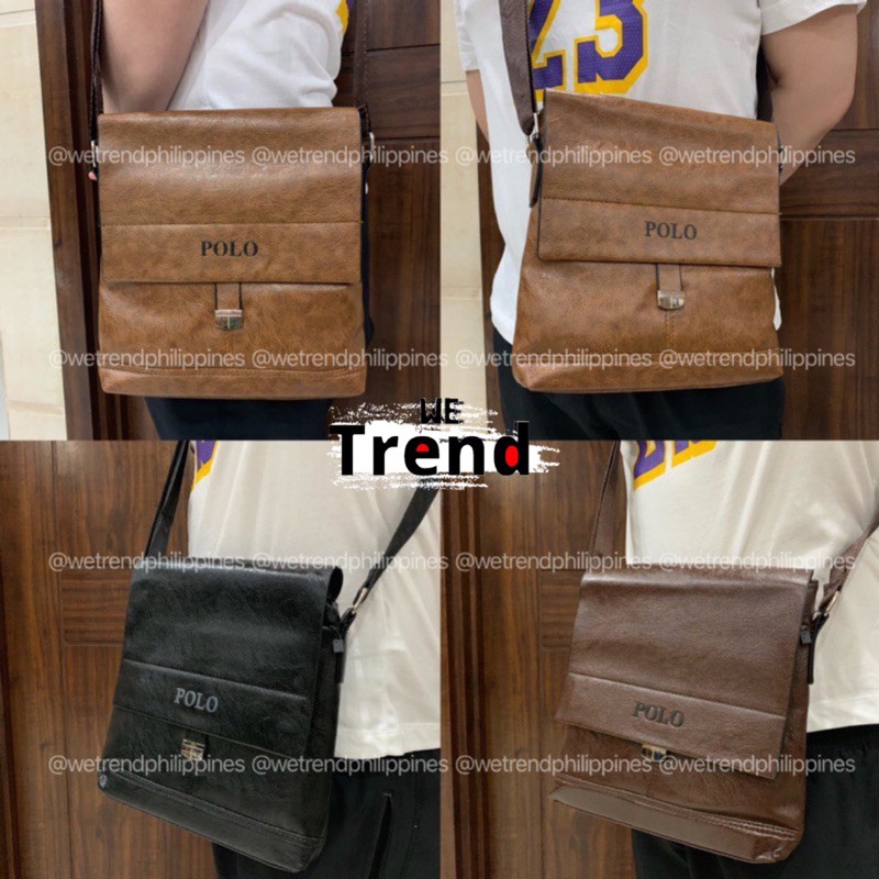 Polo leather best sale sling bag