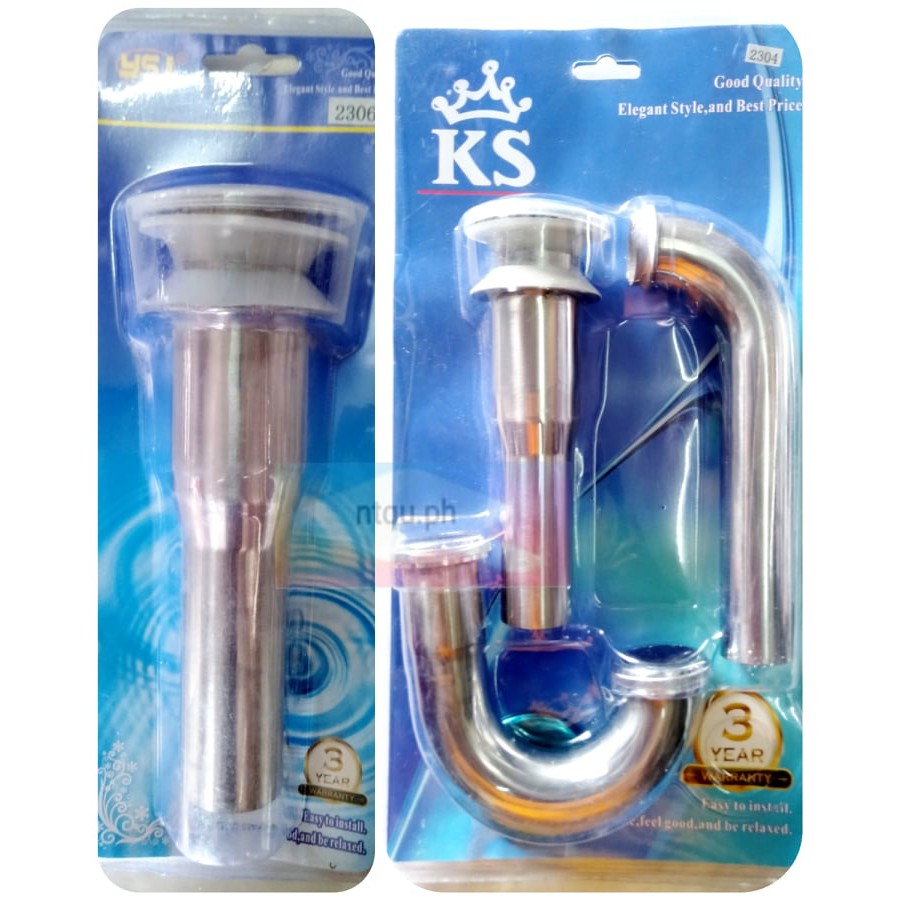 Stainless Lavatory Ptrap with drain and tailpiece set ( Size11/4