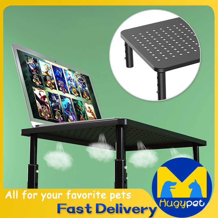 Laptop Computer Monitor Riser Mesh Platform Prevents Overheating 3