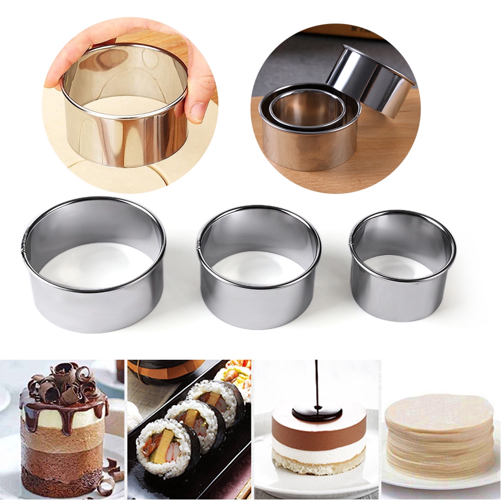 5PCS Cake Ring Mold / Stainless Steel Round Circle Cookie Mousse Mini