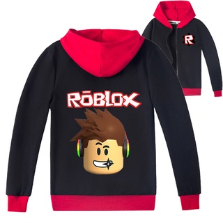 Roblox Boys Cotton Long Sleeve Zipper Hooded Jacket, black 3 :  : Fashion