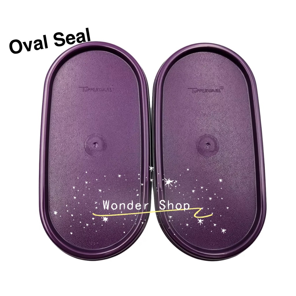 Tupperware Modular Mates Oval Seal Lid Cover (1pc) Purple/Red | Shopee ...