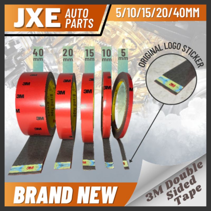 3M ORIGINAL Car Strength DoubleSided Tape (5 SIZES) 5mm/10mm/15mm/20mm