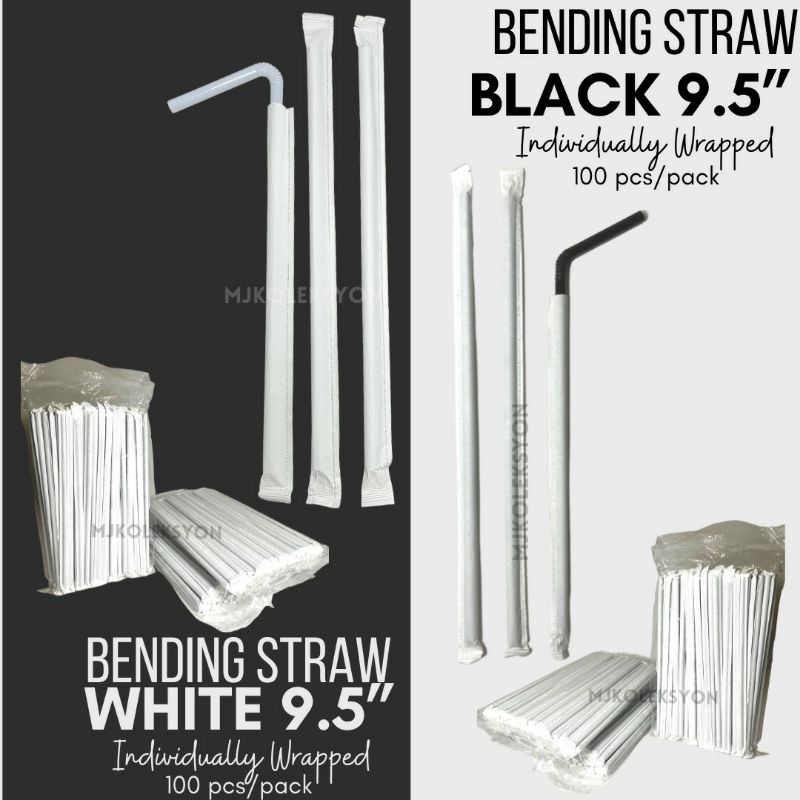 Bending Straw Individually Wrapped 100pcs Plastic Straw Shopee Philippines