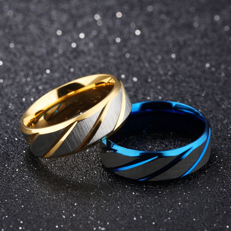6-12 Titanium Steel Ring Mirror Polishing Ring Men's Women's Twill ...