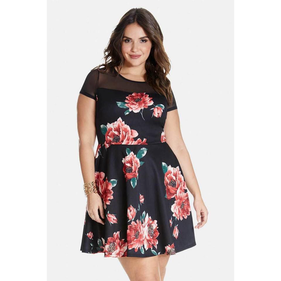 Plus size dress clearance shopee