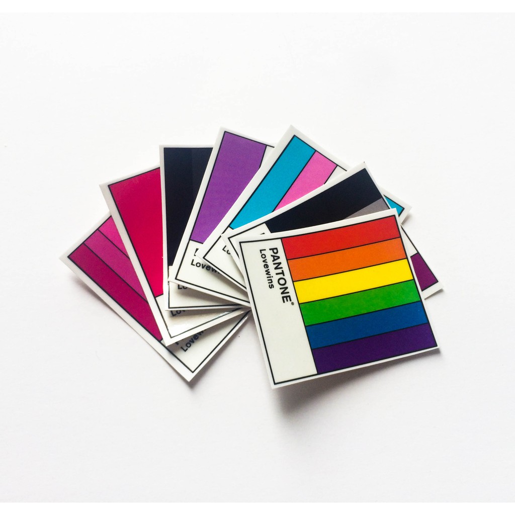 Pantone Pride Sticker Pack, Pride Stickers, LGBT, Rainbow