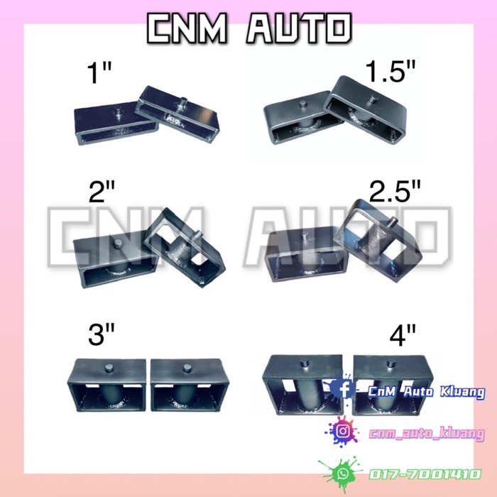 (2pc) Car Truck Van Lift Up Lowered Block Bata Hiace Hilux Dmax D-max ...