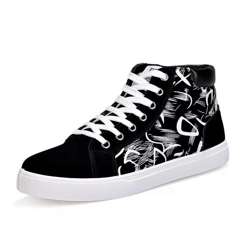 Men's high top basketball shoes high top canvas shoes fashion spring