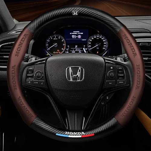 Honda Steering Wheel Cover Carbon Fiber Leather Steering Covers 38cm