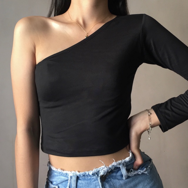 One Side Long Sleeve Top Shopee Philippines