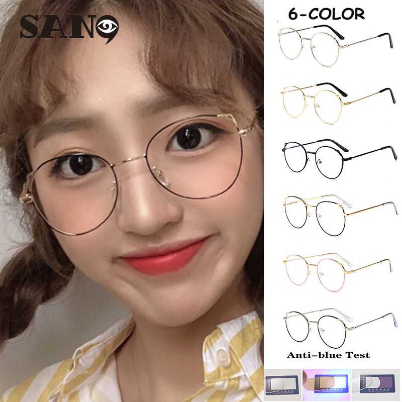Korean Cat eye Girl s super cute anti blue light anti radiation Eyeglasses For Online Class Shopee Philippines