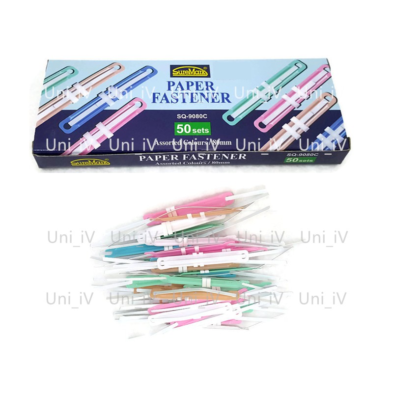 Paper Fastener Assorted Colour 80mm (50's/box) Shopee Philippines