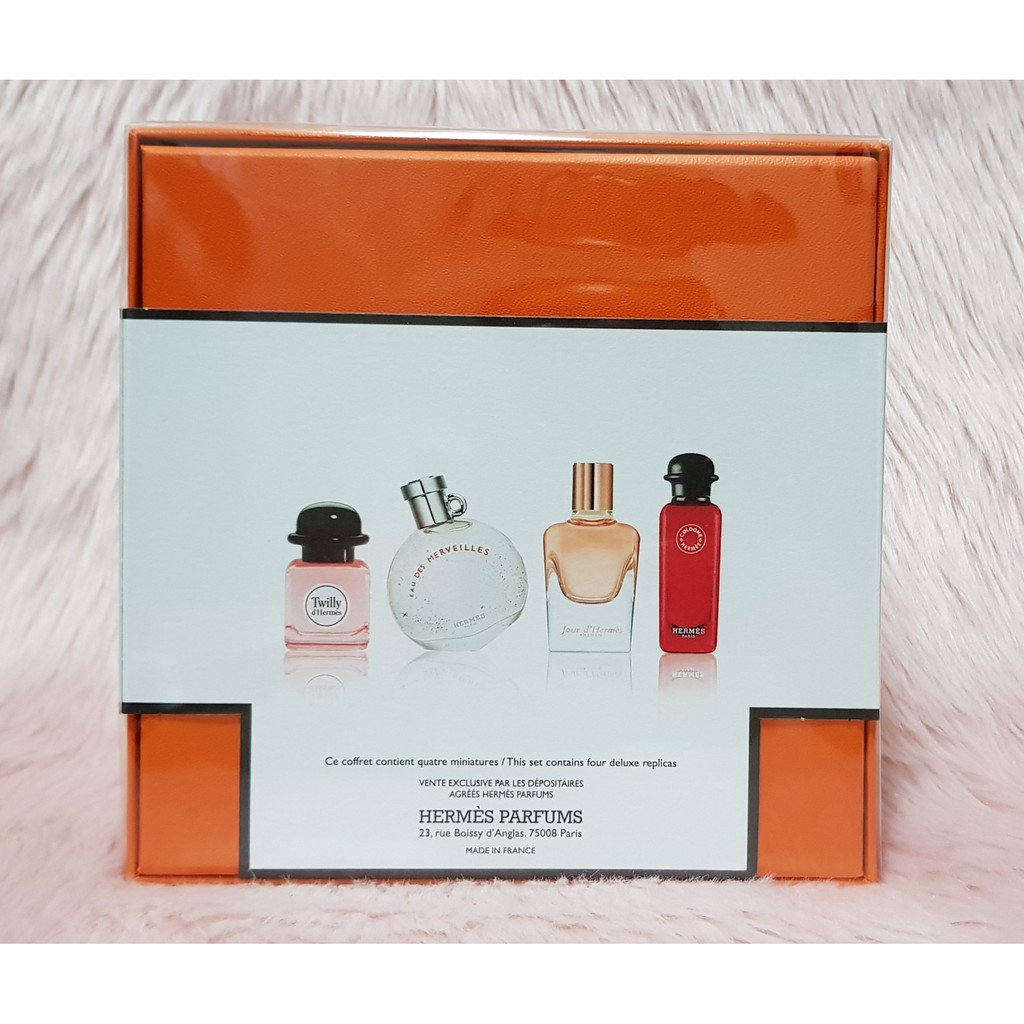 Hermes Perfumes Deluxe Miniature Coffret Set 4 X 7 5mL Each Sealed