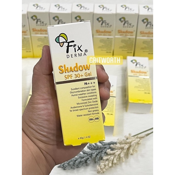 Fixderma Shadow ORIGINAL SPF 30+ sunblock / sunscreen Gel for acne prone and oily skin Shopee
