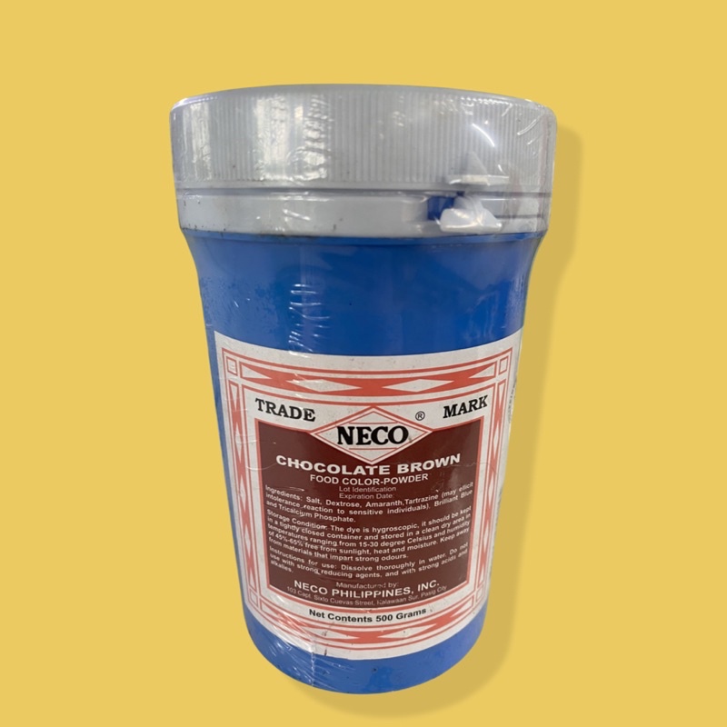 Neco Chocolate Brown Food Coloring Powder 500g Shopee Philippines