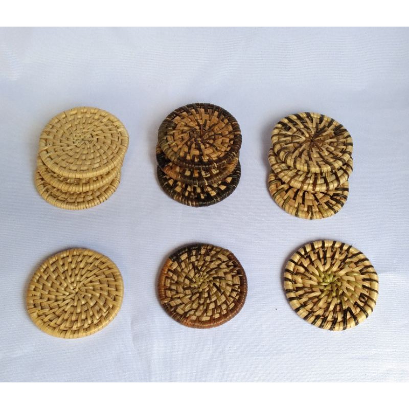 Rattan Round Coaster 3 inches in Natural Finish | Shopee Philippines