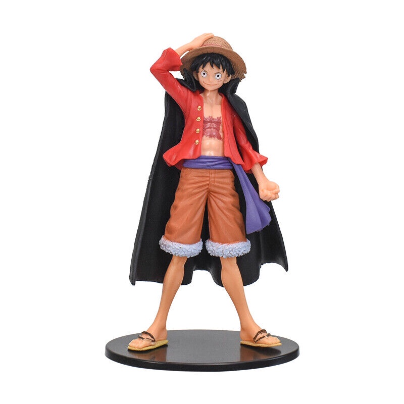 Japanese One Piece Wano Country Straw Hat Luffy Black Cloak Version ...